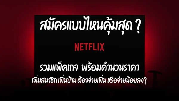 สมัคร netflix แบบไหนคุ้มสุด
